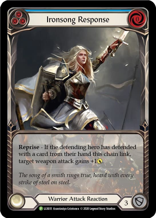 Ironsong Response (Blue) - LGS031 — Flesh and Blood: Promo Cards card