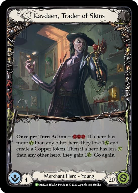 Kavdaen, Trader of Skins - HER028 — Flesh and Blood: Promo Cards card