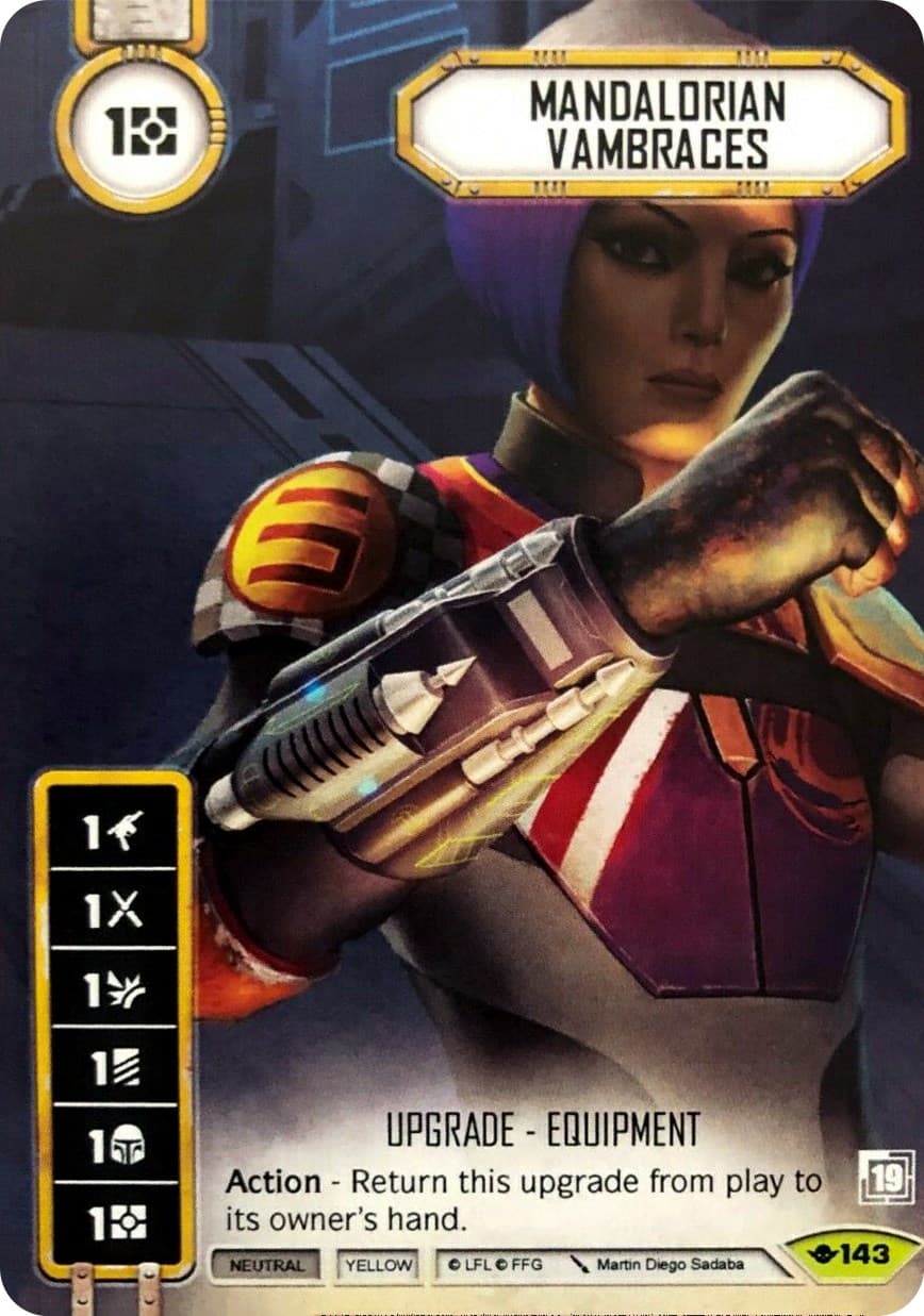 Mandalorian Vambraces (Full Art) — SWD: Promo Cards card