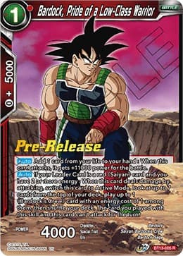 Bardock, Pride of a Low-Class Warrior — Supreme Rivalry Pre-Release Cards card