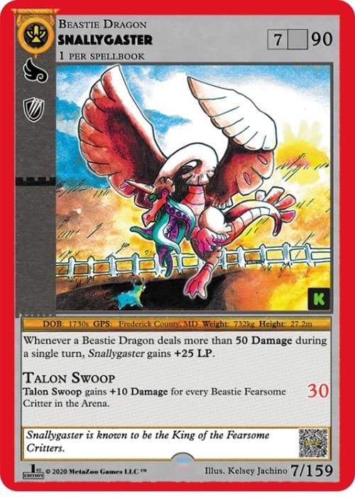 Snallygaster — Cryptid Nation: Kickstarter Edition card