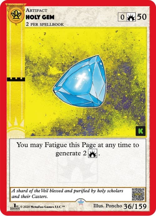 Holy Gem — Cryptid Nation: Kickstarter Edition card