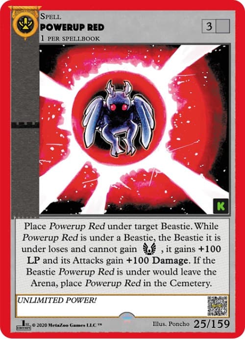 Powerup Red — Cryptid Nation: Kickstarter Edition card