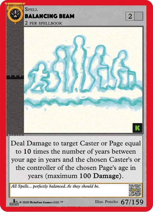 Balancing Beam — Cryptid Nation: Kickstarter Edition card