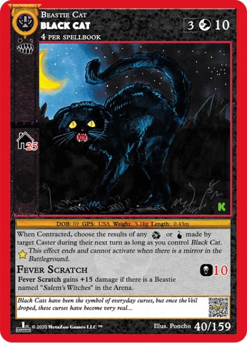Black Cat — Cryptid Nation: Kickstarter Edition card