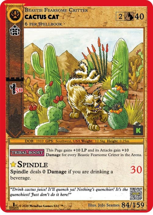 Cactus Cat — Cryptid Nation: Kickstarter Edition card