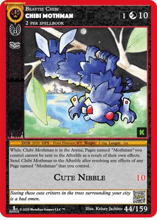Chibi Mothman — Cryptid Nation: Kickstarter Edition card