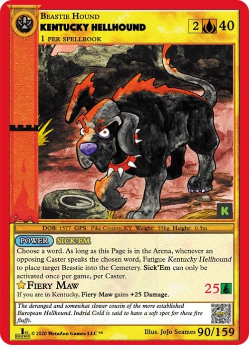 Kentucky Hellhound — Cryptid Nation: Kickstarter Edition card
