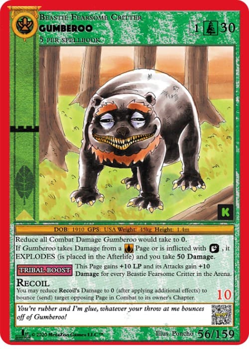 Gumberoo — Cryptid Nation: Kickstarter Edition card