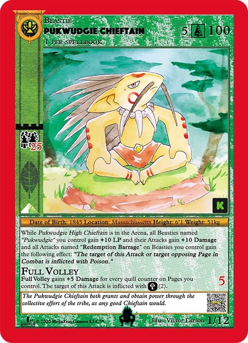 Pukwudgie Chieftain — Cryptid Nation: Kickstarter Edition Tribal Theme Decks card