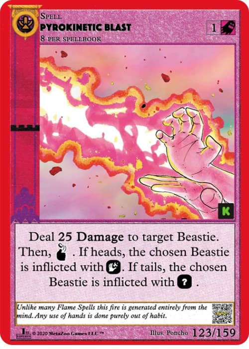 Pyrokinetic Blast — Cryptid Nation: Kickstarter Edition card