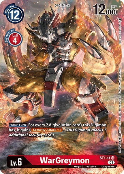 WarGreymon - ST1-11 (Premier TO Event June 2021) — Starter Deck 01: Gaia Red card