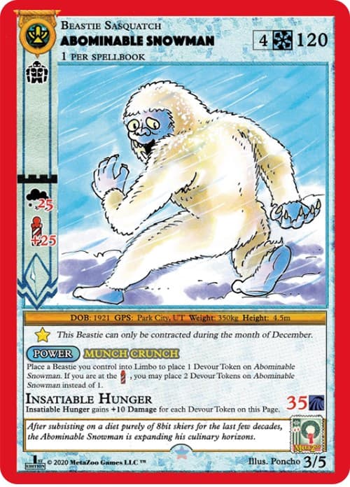Abominable Snowman (First Edition) — Holiday Promos card