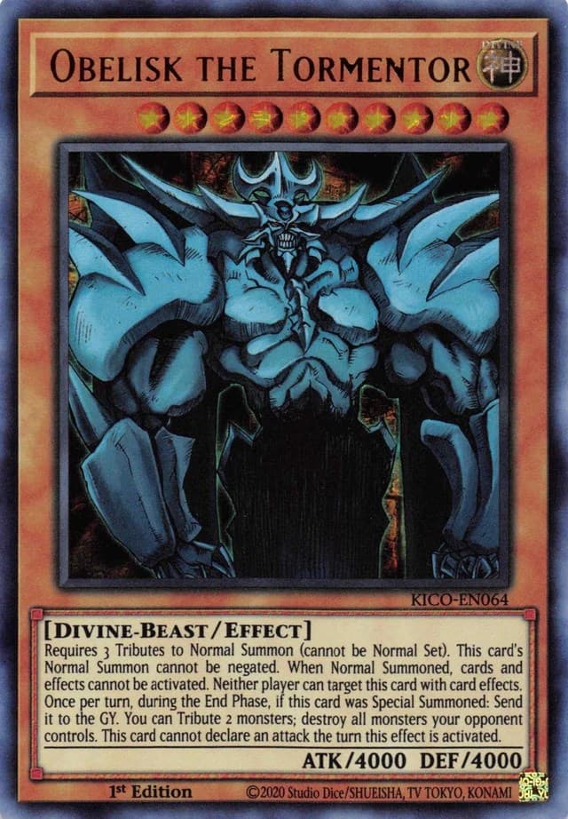 Obelisk the Tormentor (Ultra Pharaoh's Rare) — King's Court card