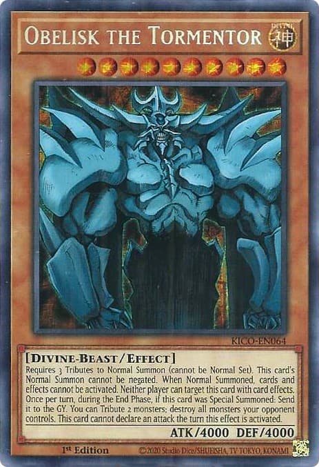 Obelisk the Tormentor (Secret Pharaoh's Rare) — King's Court card