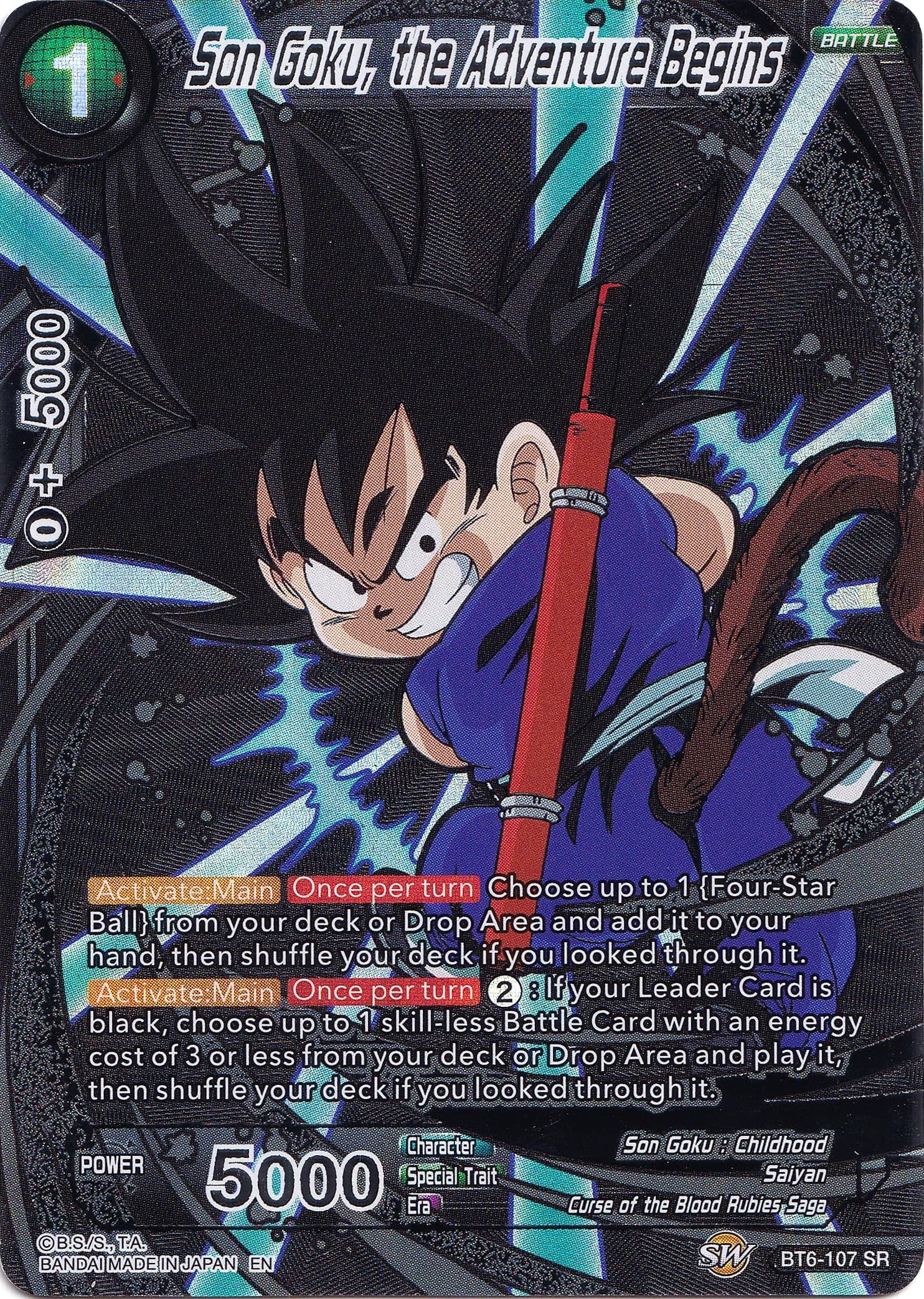 Son Goku, the Adventure Begins — Collector's Selection Vol. 1 card