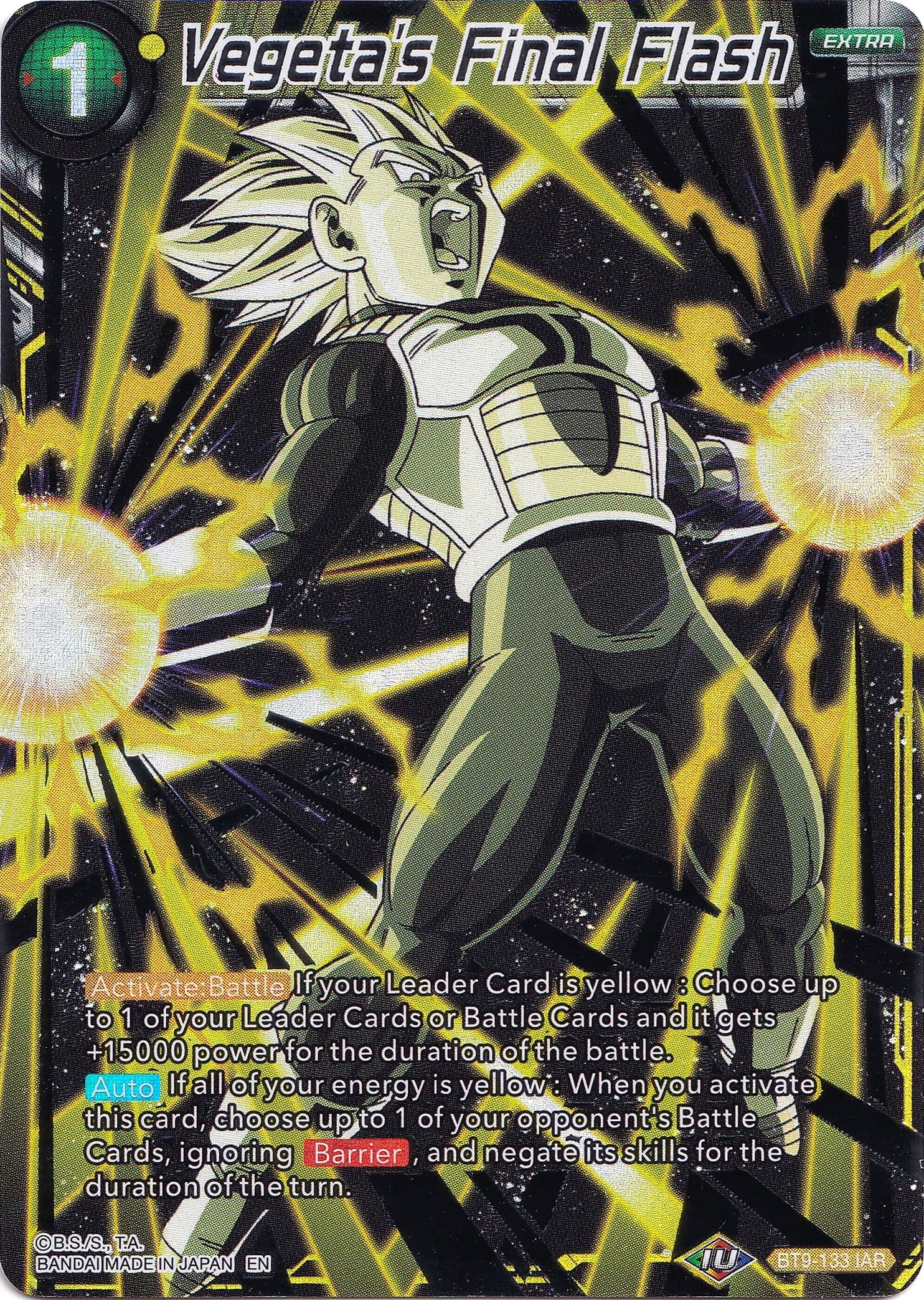 Vegeta's Final Flash — Collector's Selection Vol. 1 card
