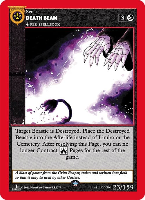 Death Beam — Cryptid Nation: First Edition card