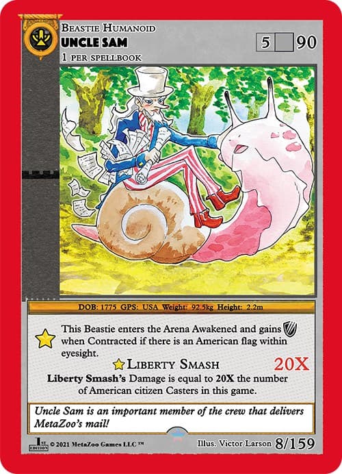 Uncle Sam — Cryptid Nation: First Edition card