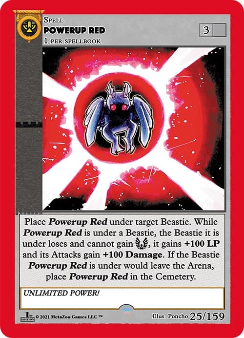 Powerup Red — Cryptid Nation: First Edition card