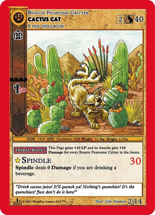 Cactus Cat — Cryptid Nation: First Edition Release Event Deck card