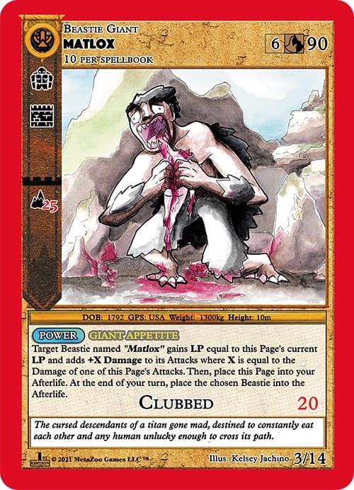 Matlox — Cryptid Nation: First Edition Release Event Deck card