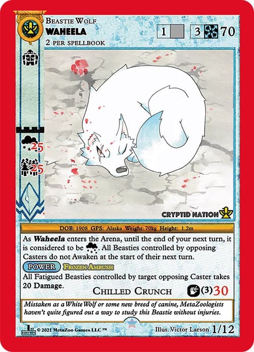 Waheela — Cryptid Nation: First Edition Release Event Deck card