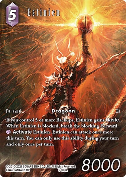 Estinien (Full Art Reprint) — Opus XIV: Crystal Abyss card