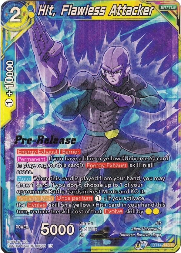 Hit, Flawless Attacker — Cross Spirits Pre-Release Cards card
