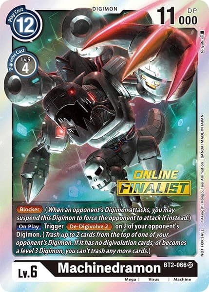 Machinedramon - BT2-066 (2021 Championship Online Regional) [Online Finalist] — Release Special Booster 1.0 card
