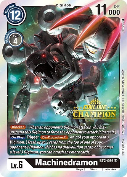 Machinedramon - BT2-066 (2021 Championship Online Regional) [Online Champion] — Release Special Booster 1.0 card