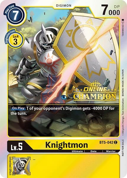 Knightmon - BT5-042 (2021 Championship Online Regional) [Online Champion] — Battle of Omni card