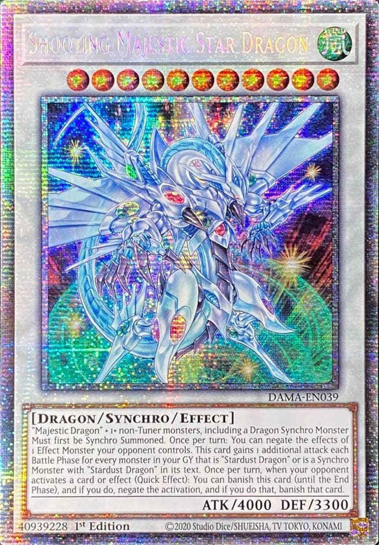 Shooting Majestic Star Dragon (Starlight Rare) — Dawn of Majesty card