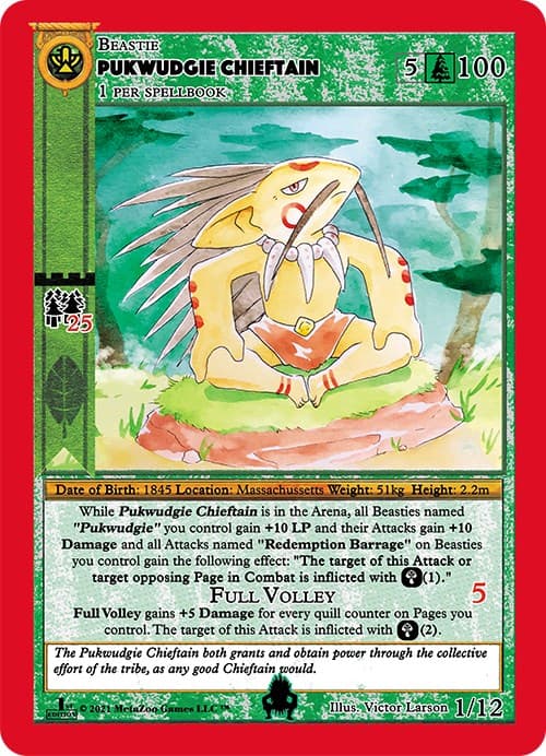 Pukwudgie Chieftain — Cryptid Nation: First Edition Tribal Theme Decks card