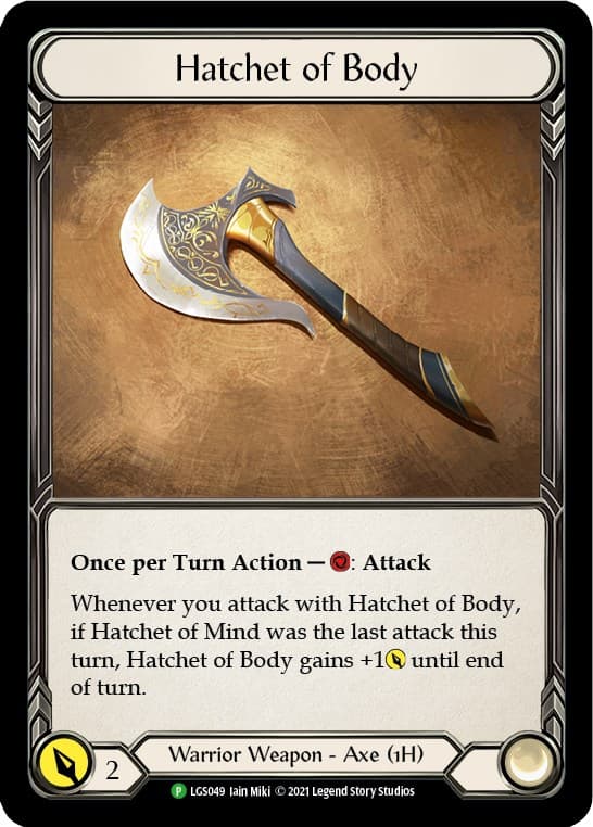 Hatchet of Body - LGS049 — Flesh and Blood: Promo Cards card