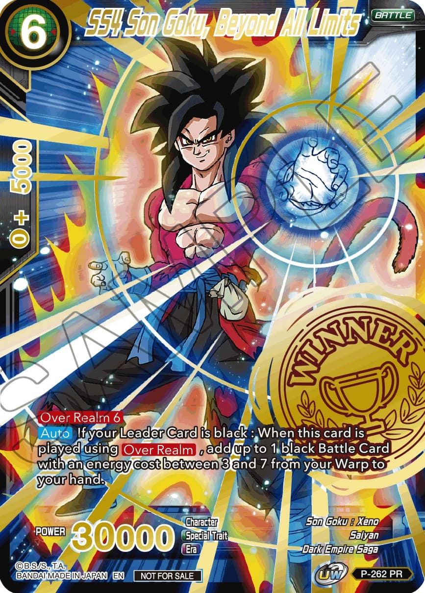 SS4 Son Goku, Beyond All Limits (Alternate Art Set 2021 Vol. 3) — Tournament Promotion Cards card