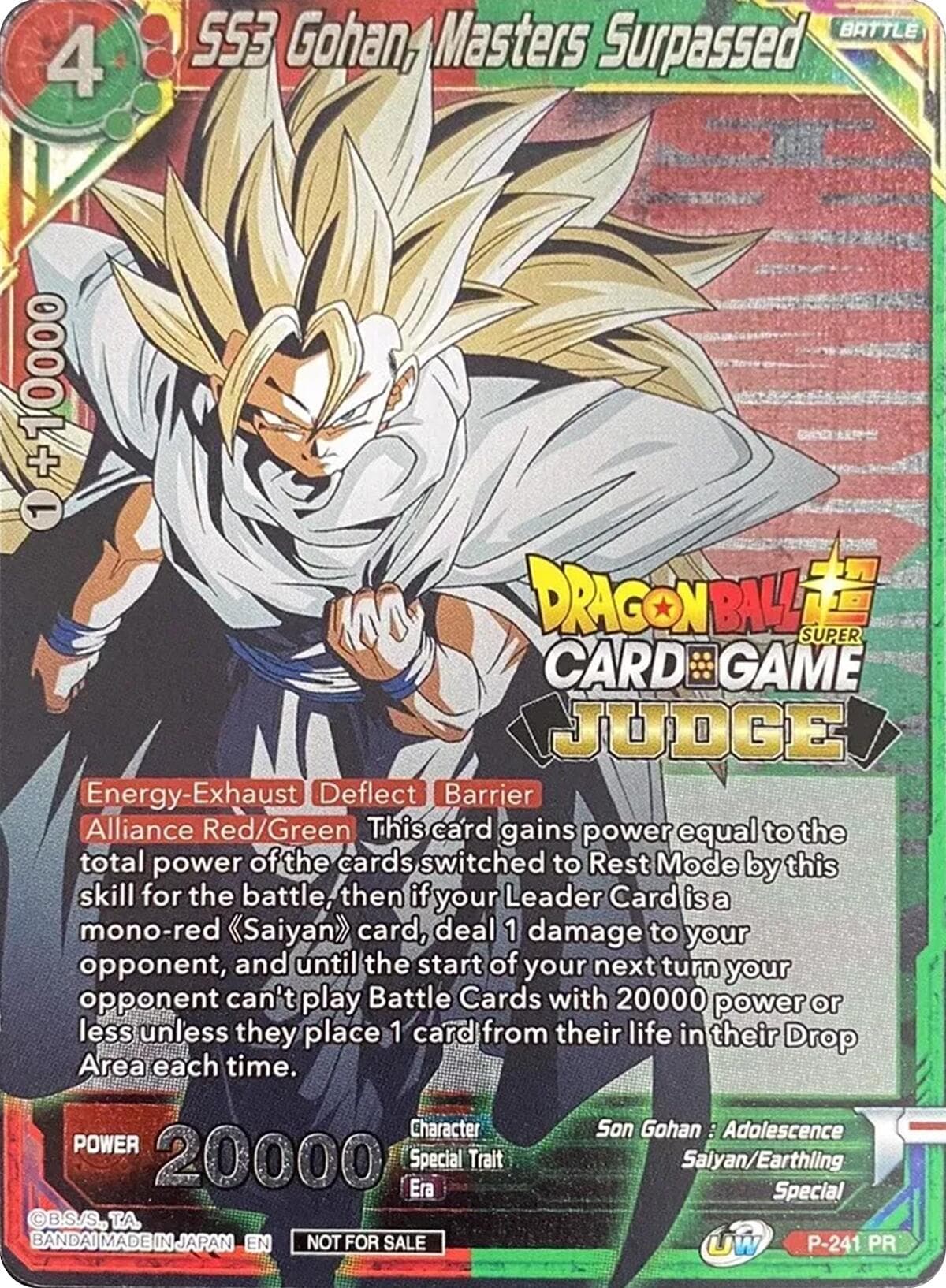SS3 Gohan, Masters Surpassed — Judge Promotion Cards card