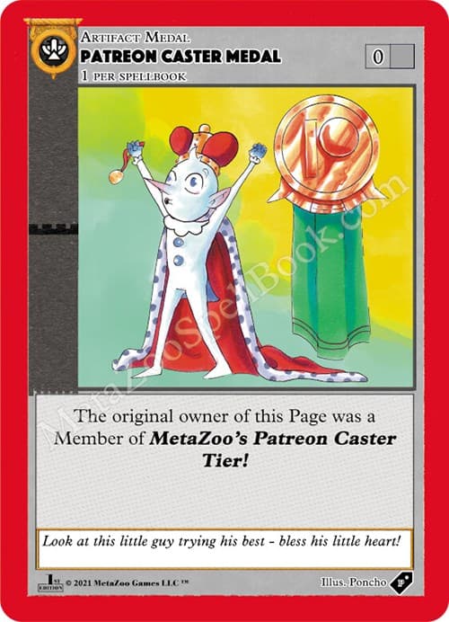 Patreon Caster Medal — Medals card