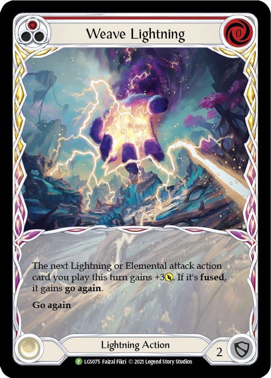Weave Lightning (Red) - LGS075 — Flesh and Blood: Promo Cards card