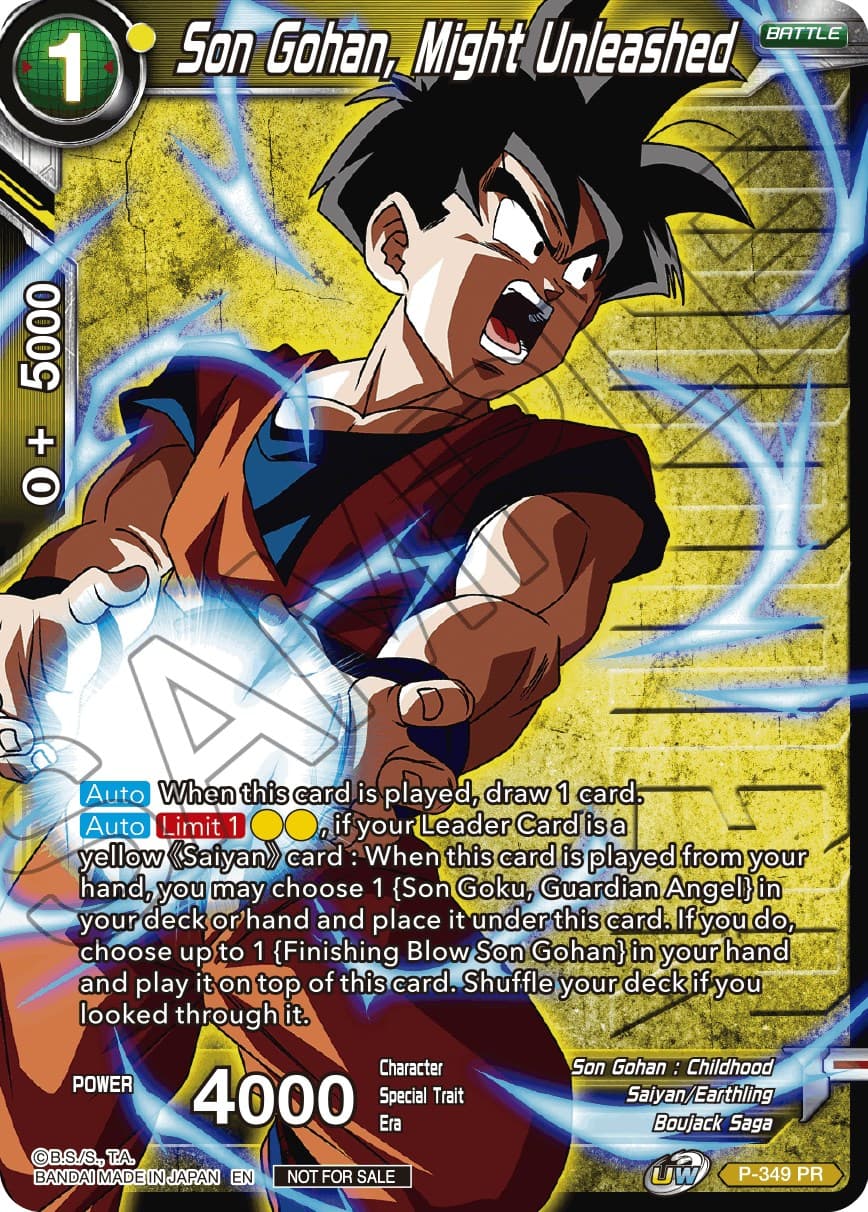 Son Gohan, Might Unleashed (Winner Stamped) — Tournament Promotion Cards card