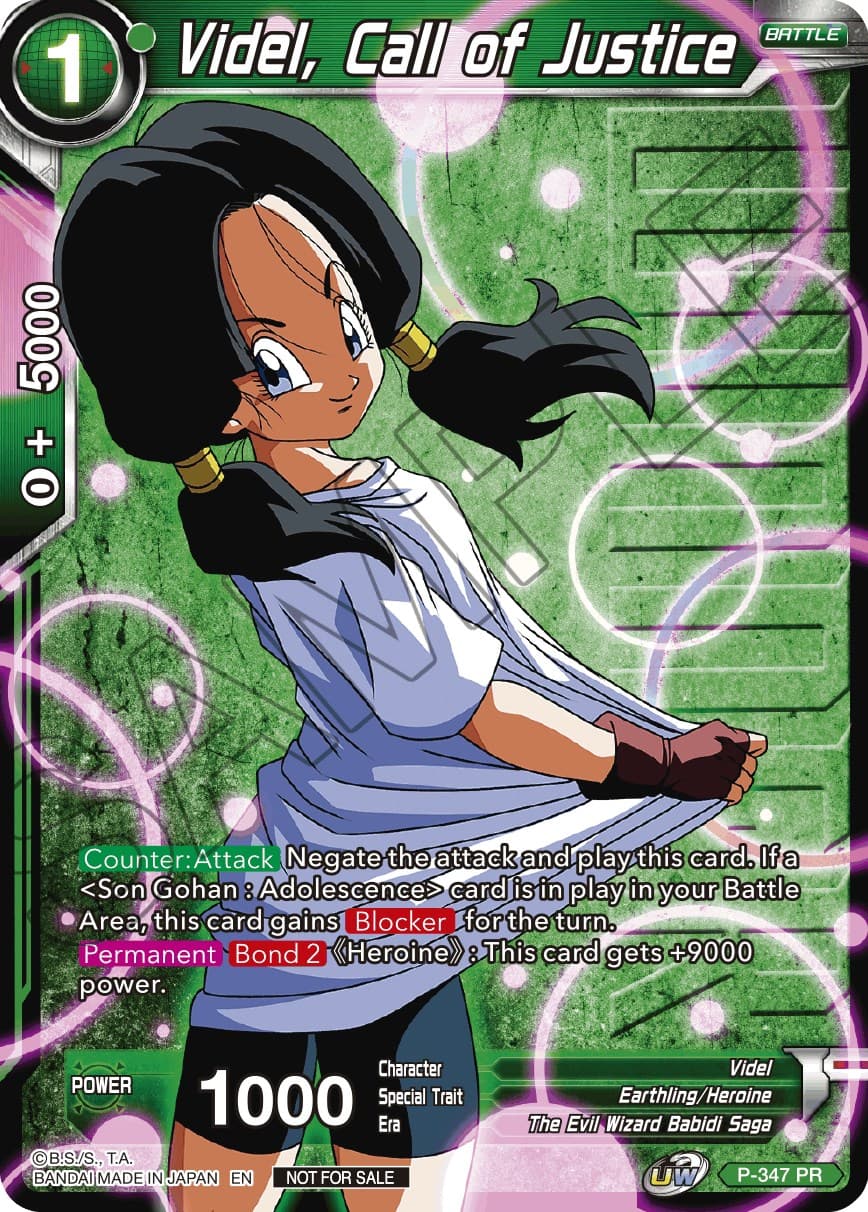 Videl, Call of Justice (Winner Stamped) — Tournament Promotion Cards card