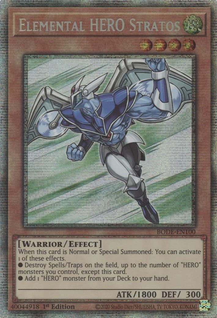 Elemental HERO Stratos (Starlight Rare) — Burst of Destiny card