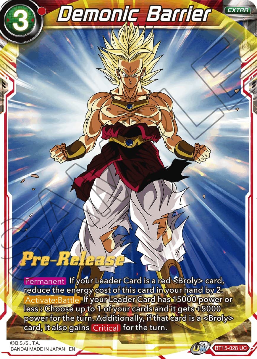Demonic Barrier — Saiyan Showdown Pre-Release Cards card