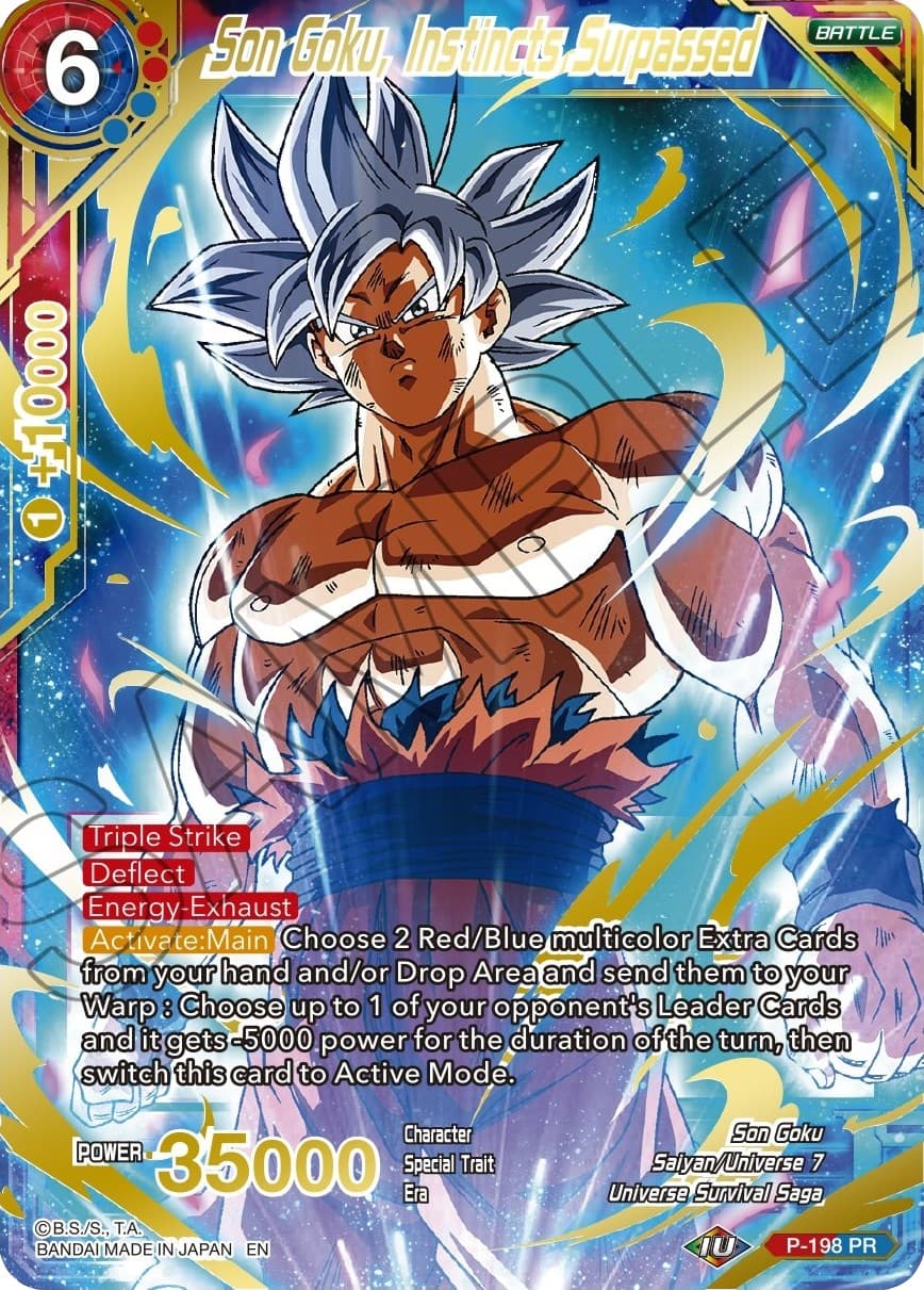 Son Goku, Instincts Surpassed (Gold Stamped) — Mythic Booster card
