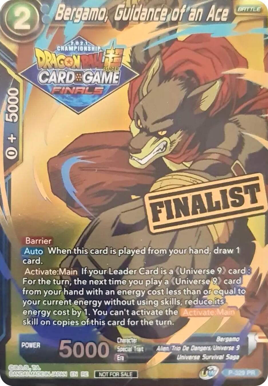 Bergamo, Guidance of an Ace (Championship 2021 Vault Set) (Finalist Gold Stamped) — Promotion Cards card