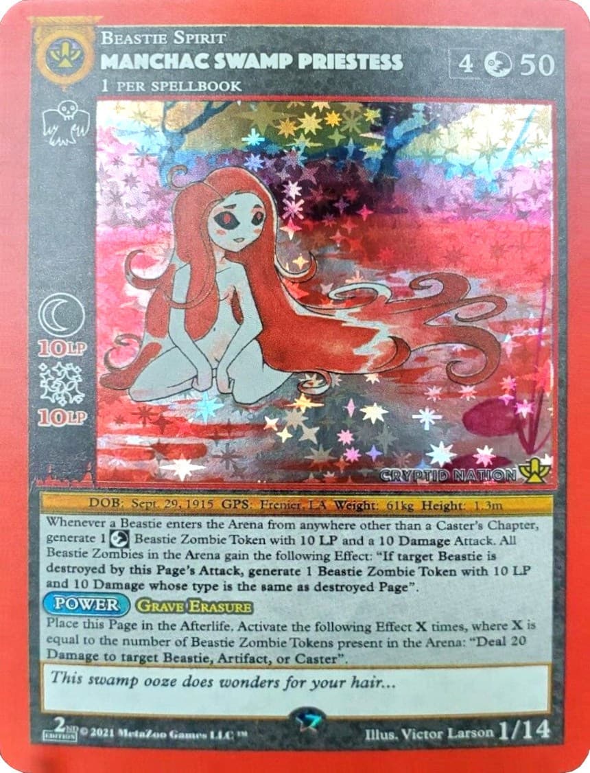 Manchac Swamp Priestess — Cryptid Nation: Second Edition Release Event Deck card
