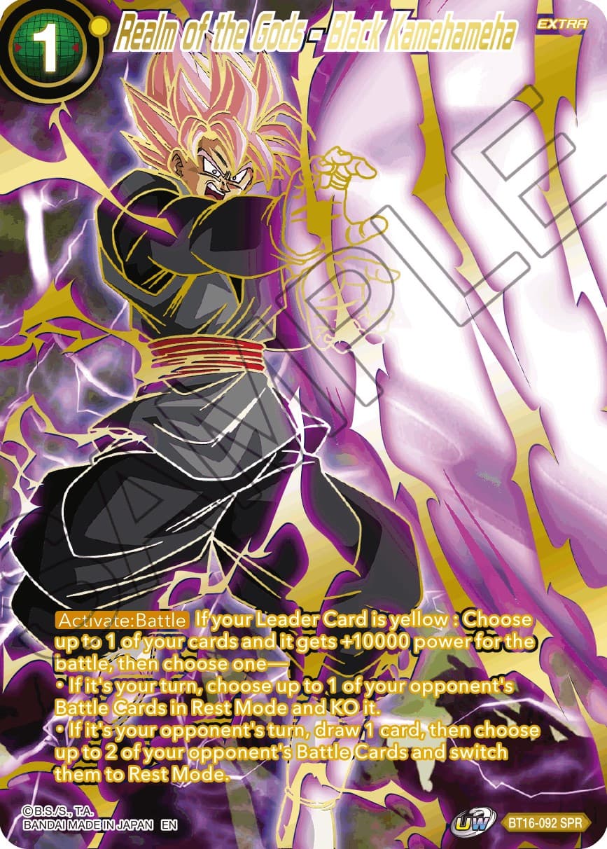 Realm of the Gods - Black Kamehameha (SPR) — Realm of the Gods card