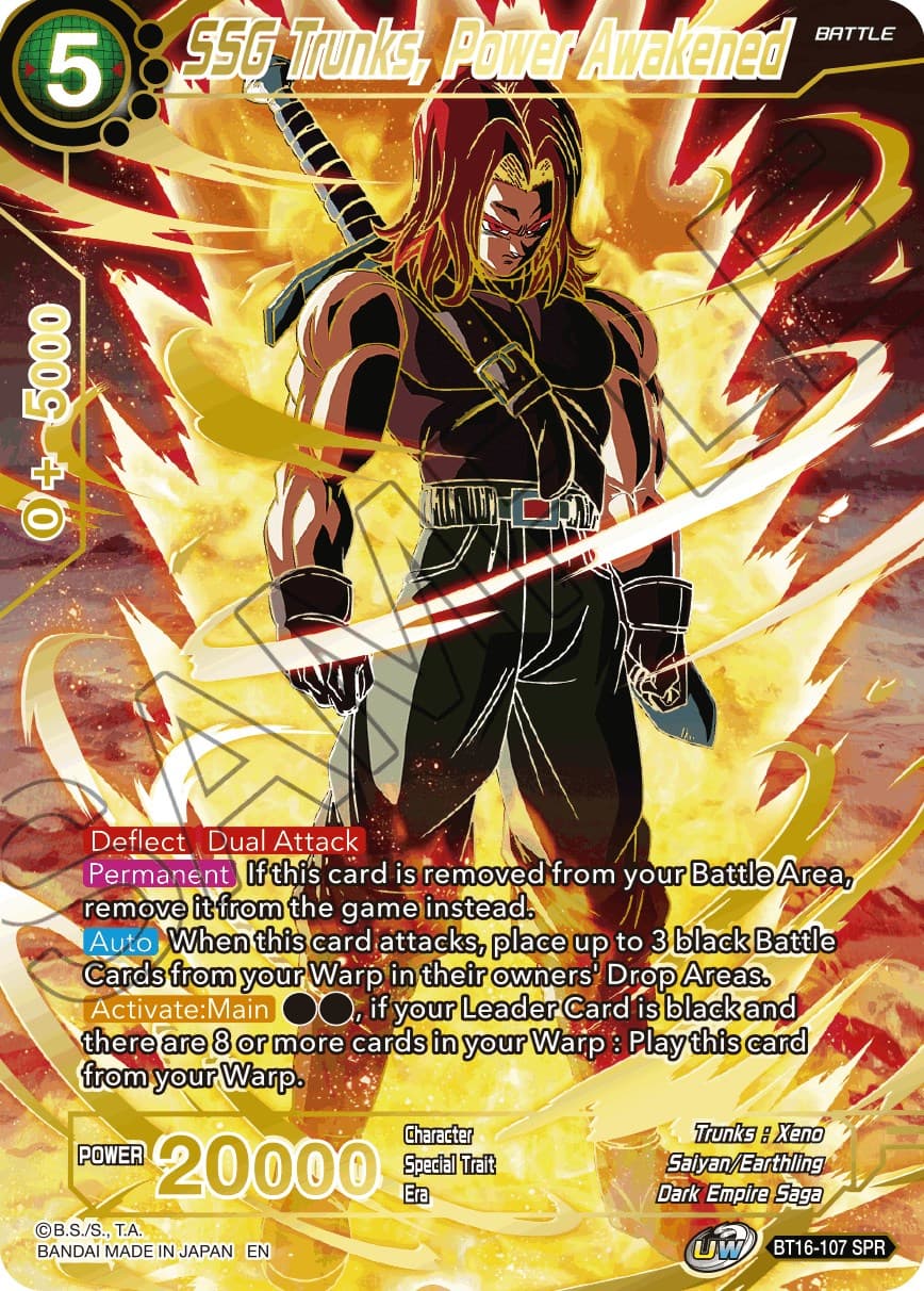 SSG Trunks, Power Awakened (SPR) — Realm of the Gods card