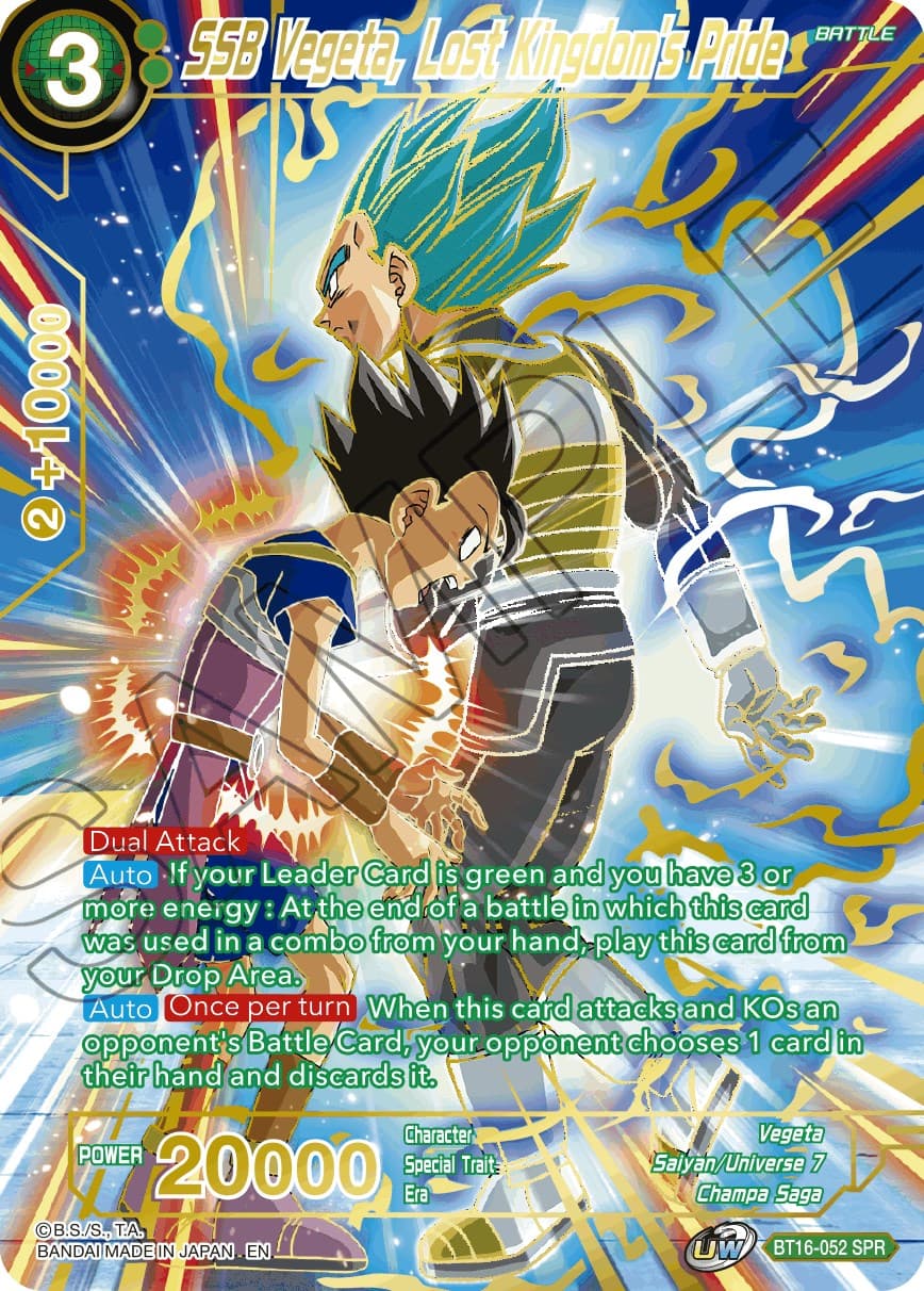 SSB Vegeta, Lost Kingdom's Pride (SPR) — Realm of the Gods card