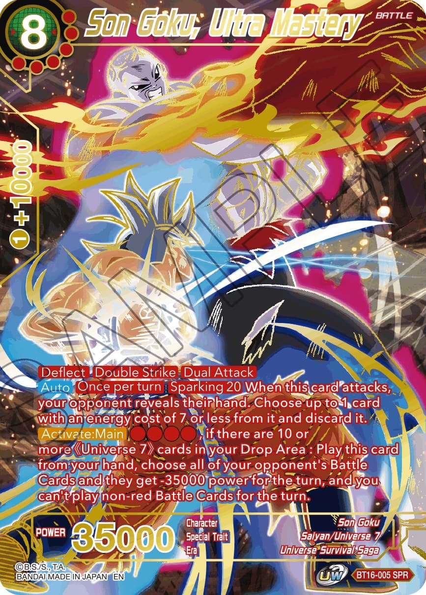 Son Goku, Ultra Mastery (SPR) — Realm of the Gods card